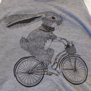 LA Soul Rank Top with Rabbit Riding Bike Print